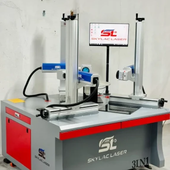3 In1 Computer System Rotary Laser Marking Machine - Image 5
